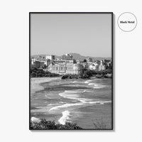 Biarritz Black and White Fine Art Photo Print, Basque France, Grande Plage Poster