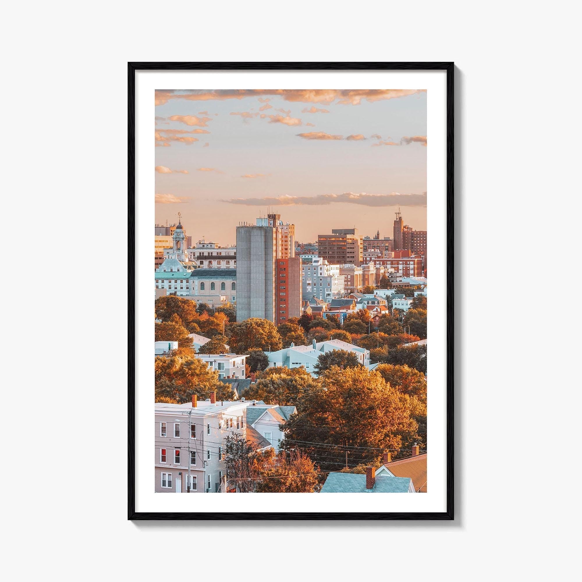 Portland Maine Skyline Fine Art Photo Print, Old Port, Casco Bay, USA, Poster