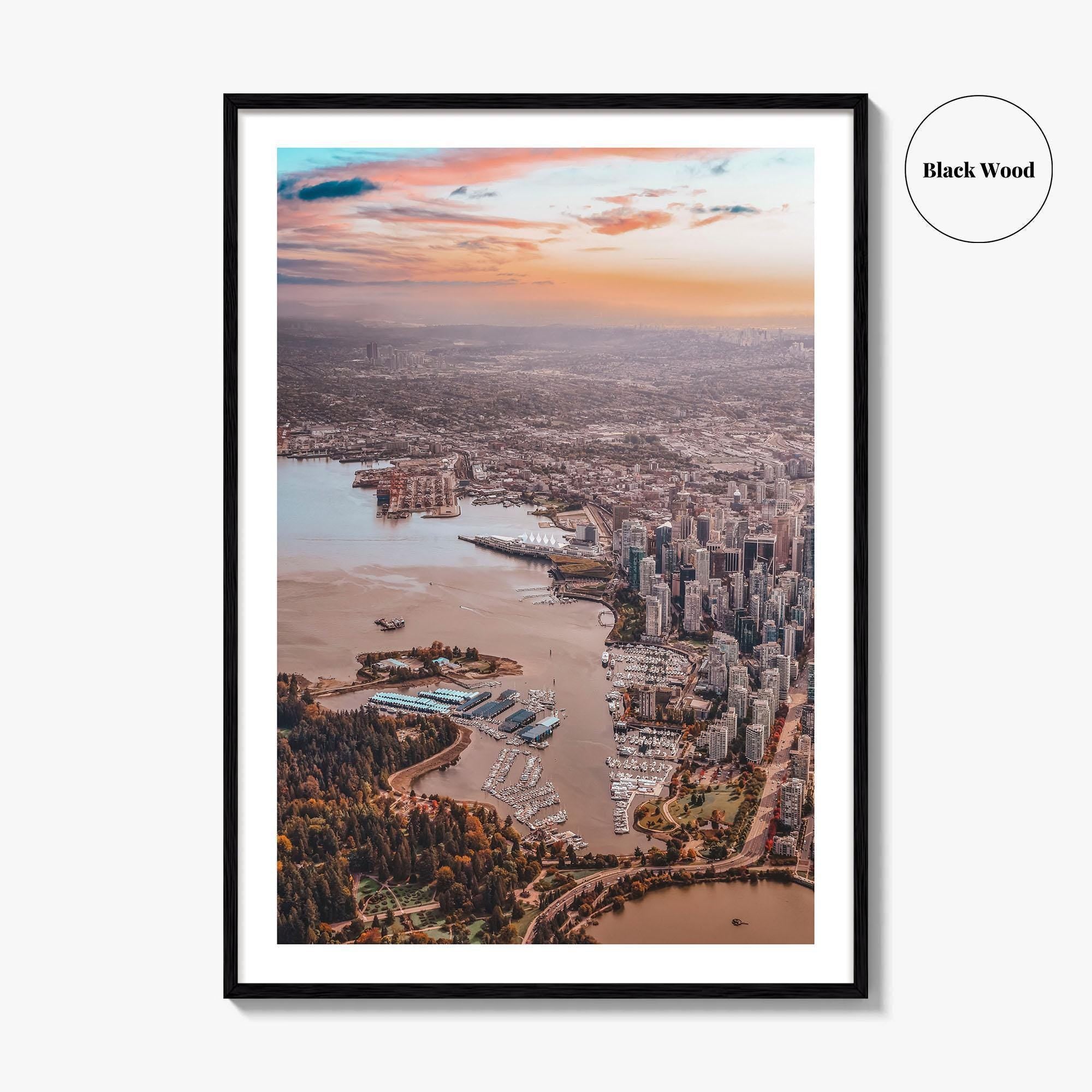 Vancouver Skyline Fine Art Photo Print, Downtown, Stanley Park, BC, Canada, Harbour, Poster