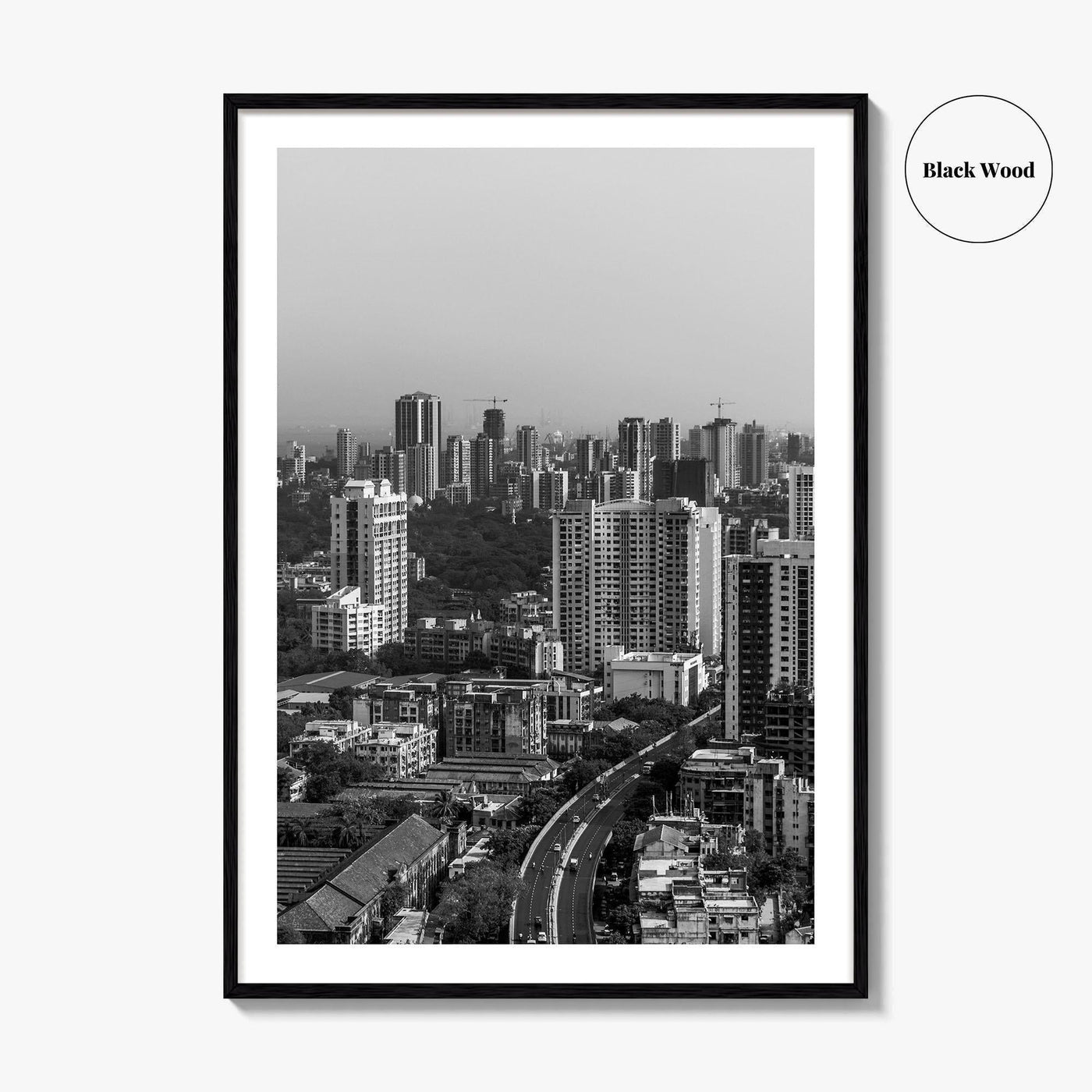 Mumbai Black and White Fine Art Photo Print, Bombay, Maharashtra India, Wall Decor Poster