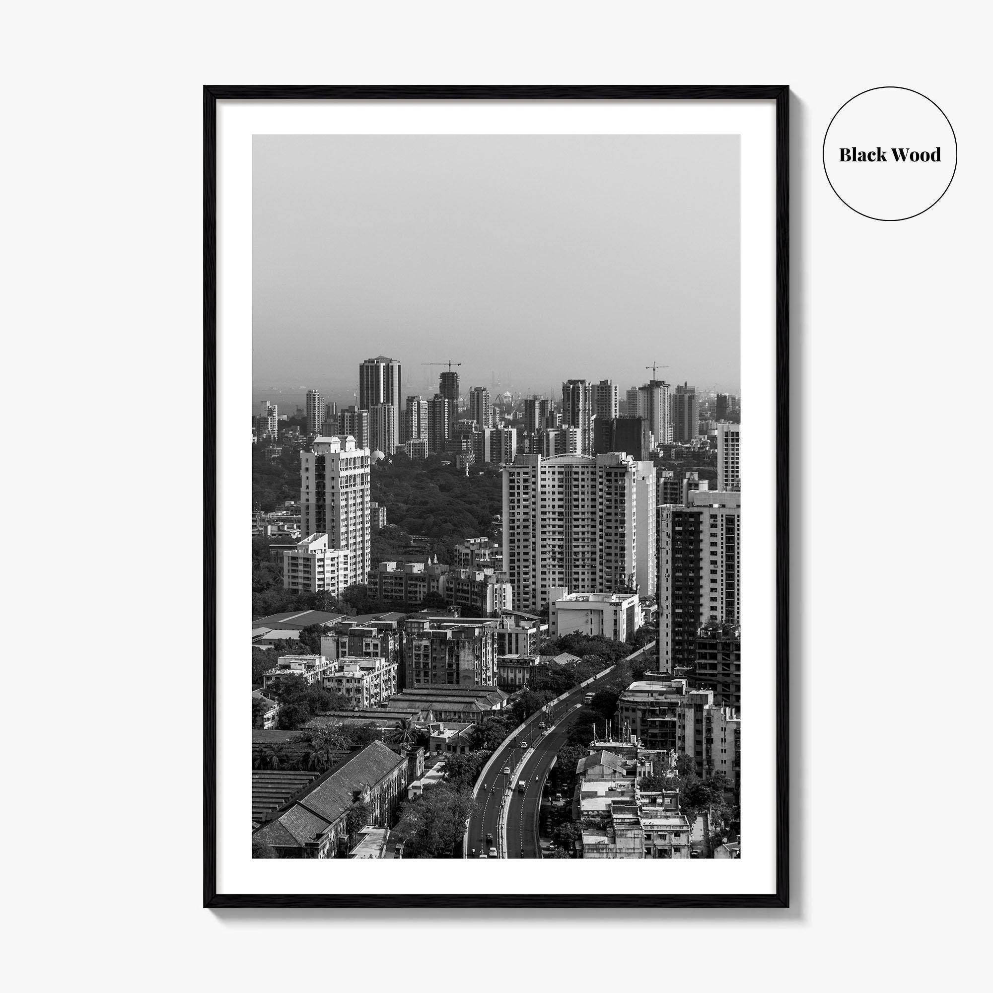 Mumbai Black and White Fine Art Photo Print, Bombay, Maharashtra India, Wall Decor Poster