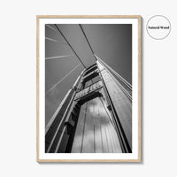Golden Gate Bridge Black and White Fine Art Photo Print, San Francisco California Poster