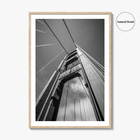 Golden Gate Bridge Black and White Fine Art Photo Print, San Francisco California Poster