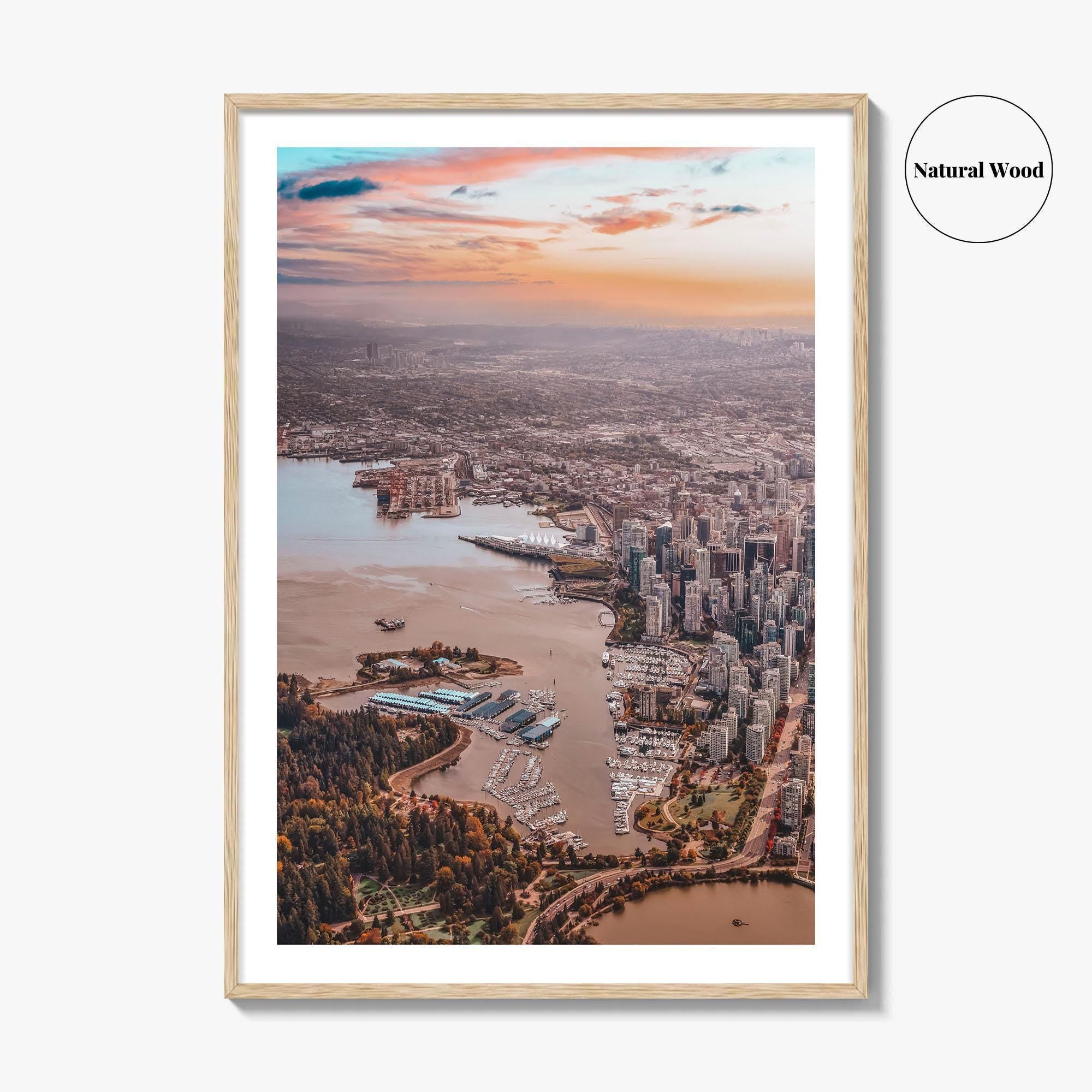 Vancouver Skyline Fine Art Photo Print, Downtown, Stanley Park, BC, Canada, Harbour, Poster