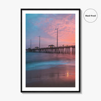 Nags Head Fine Art Photo Print, Outer Banks NC Poster, Fishing Pier Boardwalk OBX