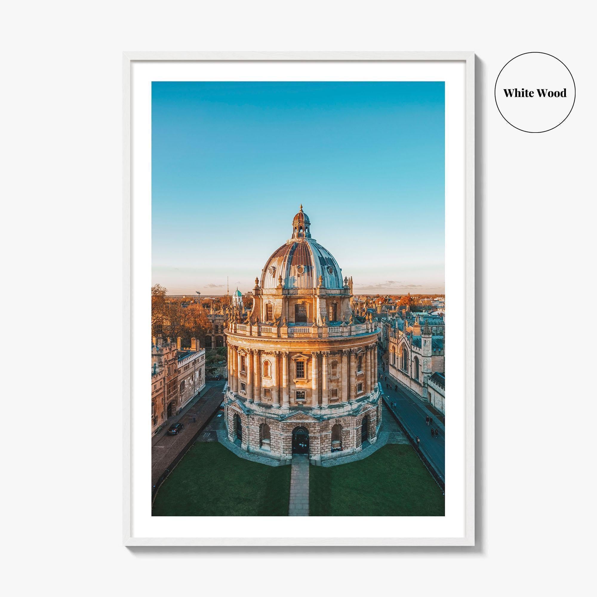 Oxford England Skyline Fine Art Photo Print, Aerial View, Oxfordshire UK Wall Decor Poster