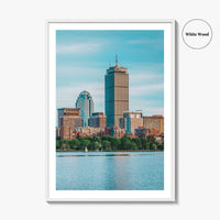 Boston Skyline Fine Art Photo Print, Charles River, Cambridge Massachusetts, USA Wall Decor