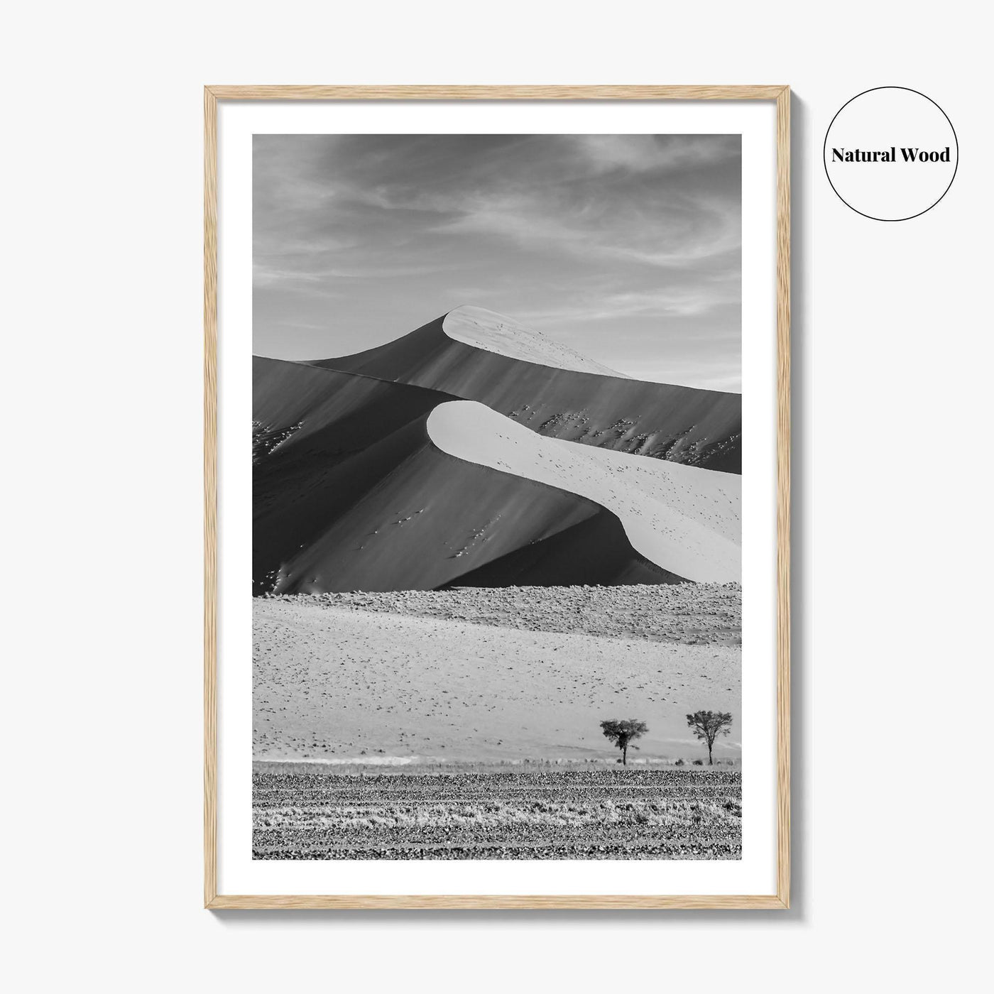 Namibia Black and White Fine Art Photo Print, Namib Desert Dune, Namib-Naukluft Poster