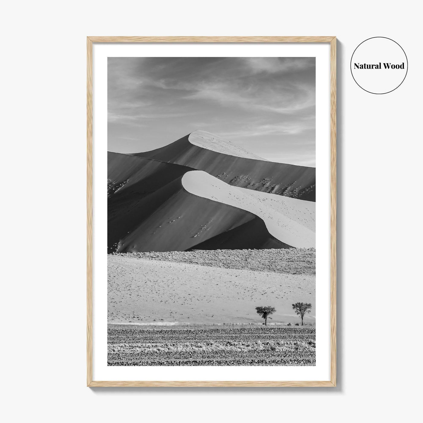 Namibia Black and White Fine Art Photo Print, Namib Desert Dune, Namib-Naukluft Poster