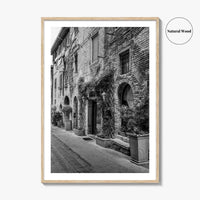 San Gimignano Black and White Fine Art Photo Print, Tuscany Italy Wall Poster