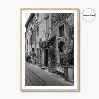 San Gimignano Black and White Fine Art Photo Print, Tuscany Italy Wall Poster