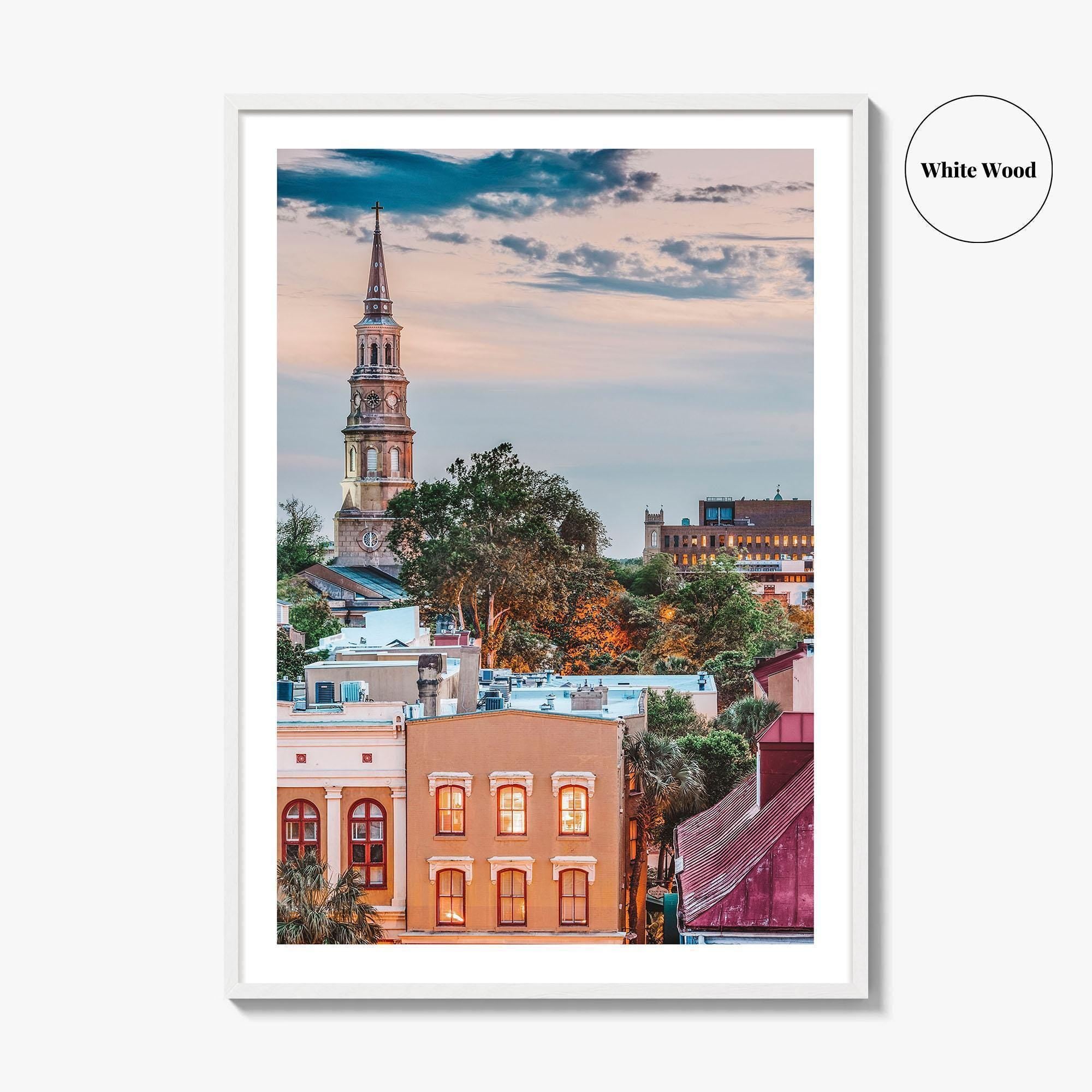 Charleston South Carolina Skyline Fine Art Photo Print, Wall Poster, USA