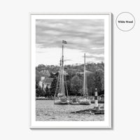 Sister Bay Black and White Fine Art Photo Print, Door County Harbor Wisconsin Poster
