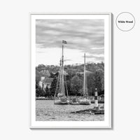 Sister Bay Black and White Fine Art Photo Print, Door County Harbor Wisconsin Poster
