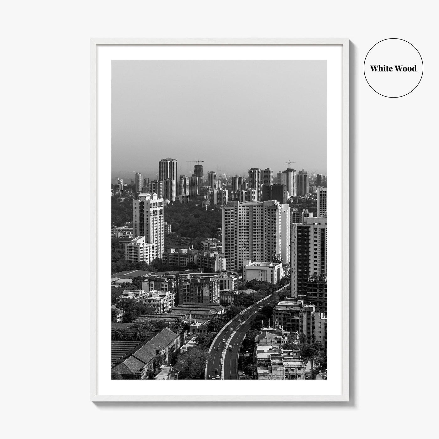 Mumbai Black and White Fine Art Photo Print, Bombay, Maharashtra India, Wall Decor Poster
