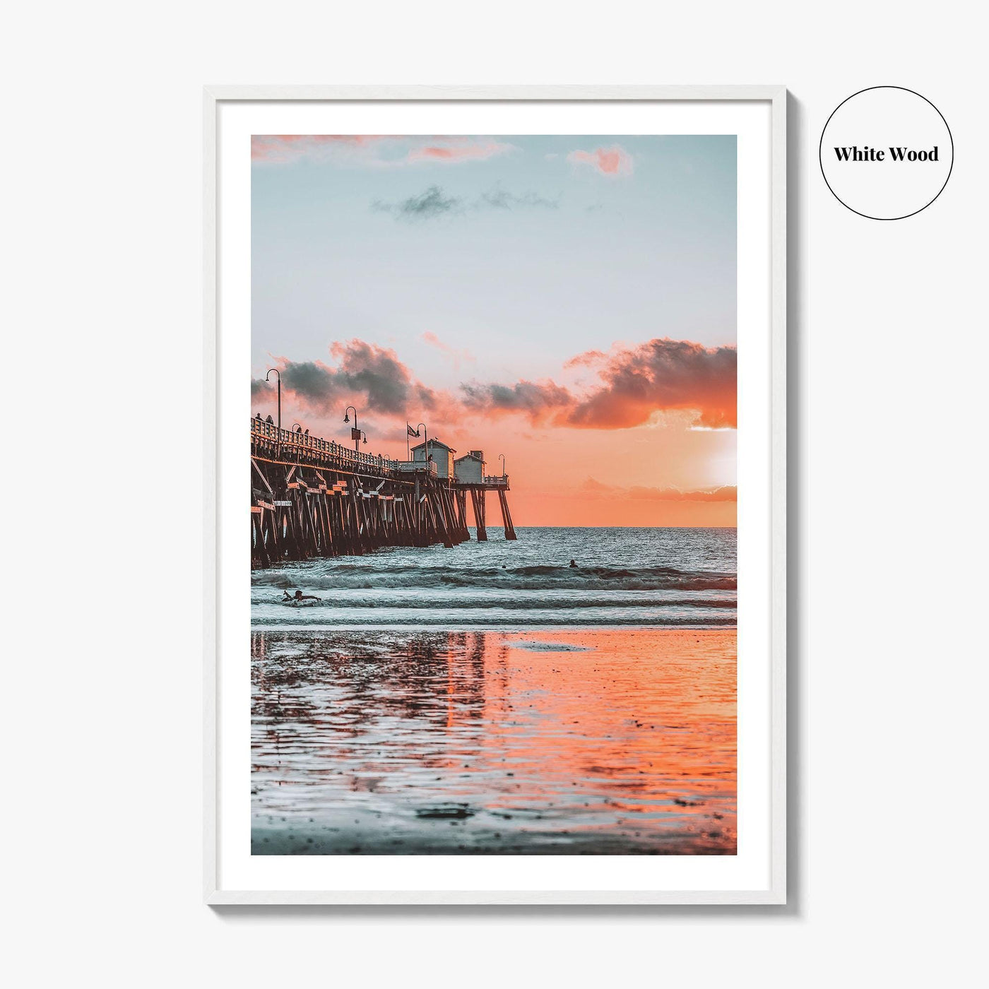 San Clemente Fine Art Photo Print, Pier, Beach, Orange County California, USA Wall Poster