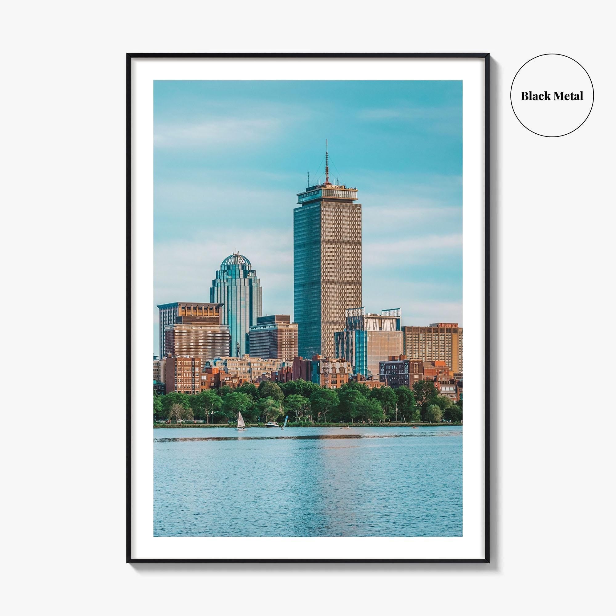 Boston Skyline Fine Art Photo Print, Charles River, Cambridge Massachusetts, USA Wall Decor