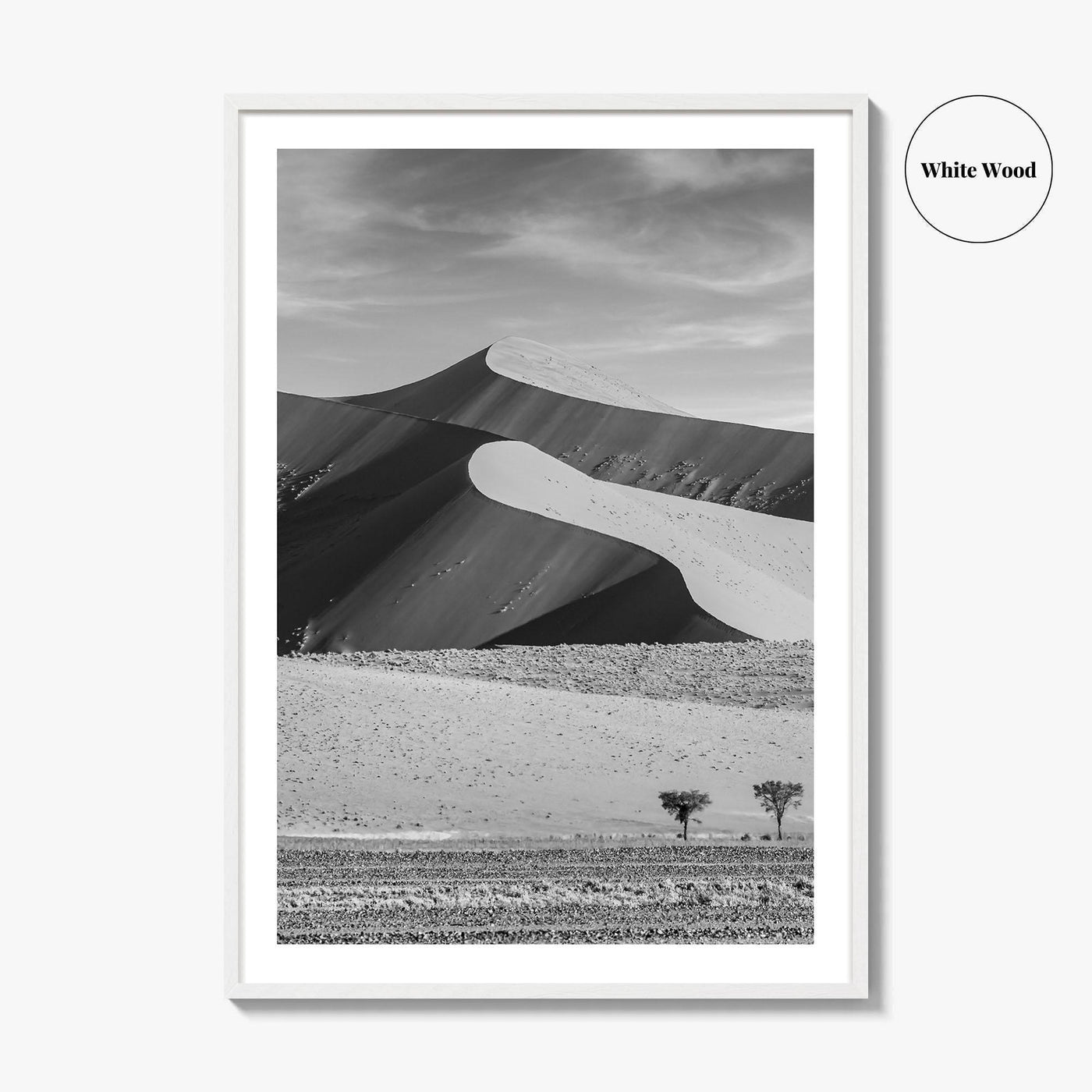Namibia Black and White Fine Art Photo Print, Namib Desert Dune, Namib-Naukluft Poster