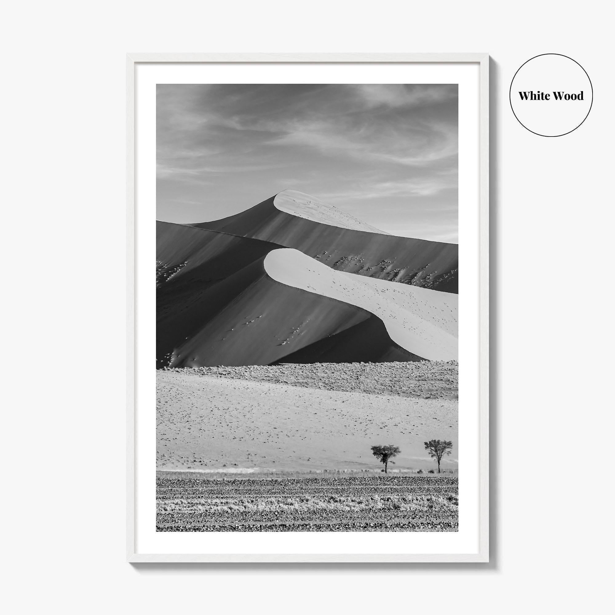 Namibia Black and White Fine Art Photo Print, Namib Desert Dune, Namib-Naukluft Poster