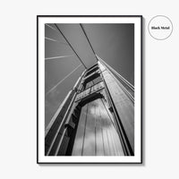 Golden Gate Bridge Black and White Fine Art Photo Print, San Francisco California Poster