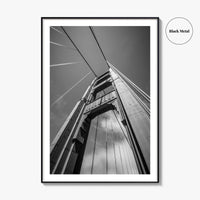 Golden Gate Bridge Black and White Fine Art Photo Print, San Francisco California Poster