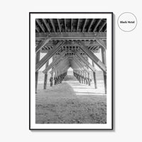 Wrightsville Beach Black and White Fine Art Photo Print, North Carolina Pier Wilmington Poster
