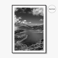 Lagoa do Fogo Black and White Fine Art Photo Print, Sao Miguel Azores Poster