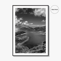 Lagoa do Fogo Black and White Fine Art Photo Print, Sao Miguel Azores Poster