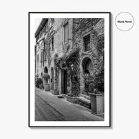 San Gimignano Black and White Fine Art Photo Print, Tuscany Italy Wall Poster