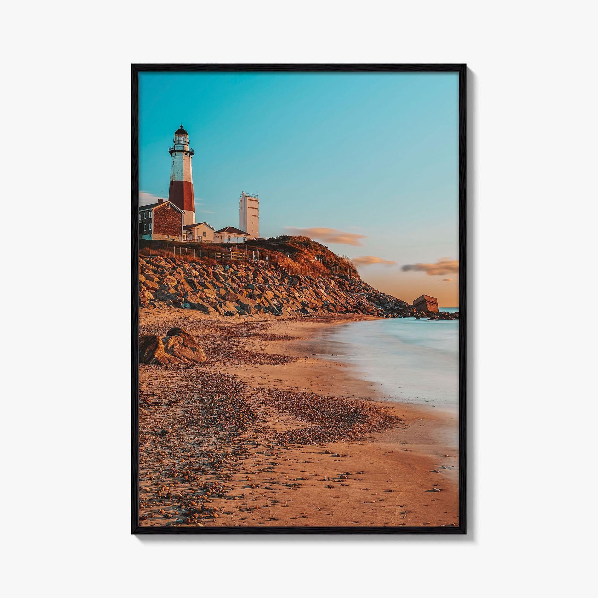 Montauk Fine Art Photo Print, Lighthouse Beach, Long Island New York Wall Decor Poster
