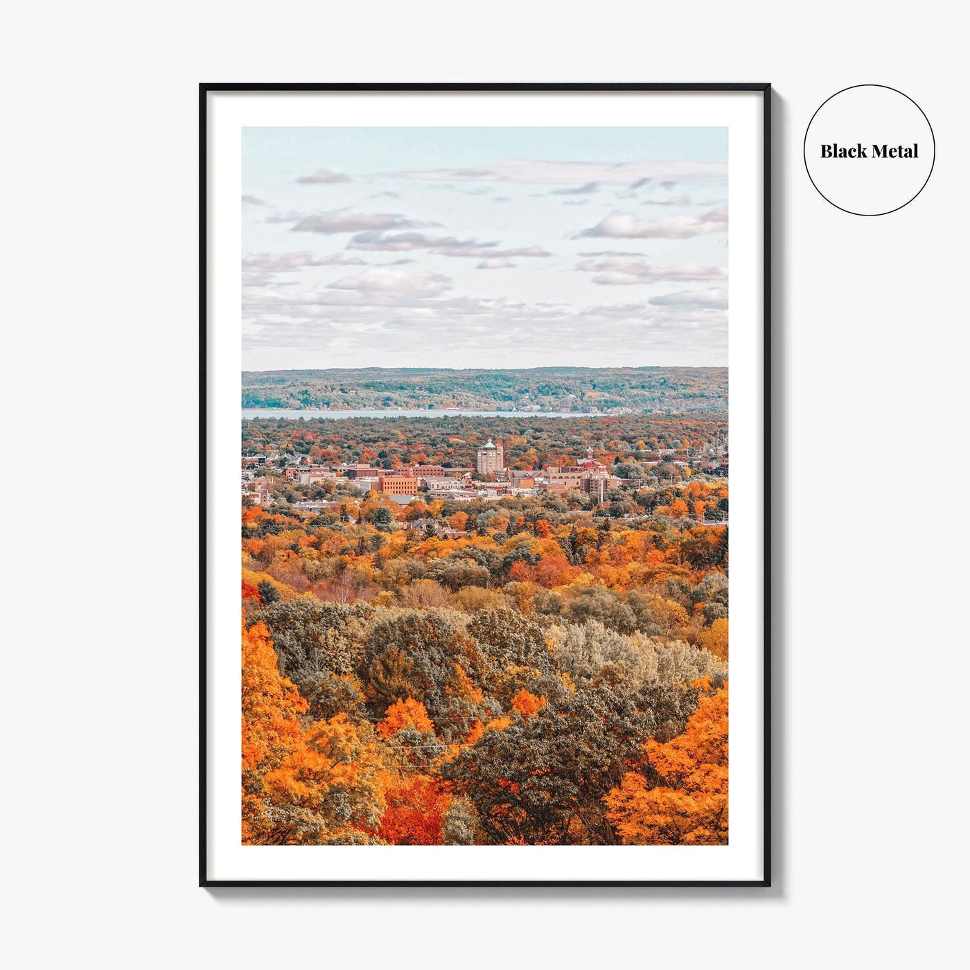 Traverse City Skyline Fine Art Photo Print, Downtown, Michigan, USA Wall Decor Poster