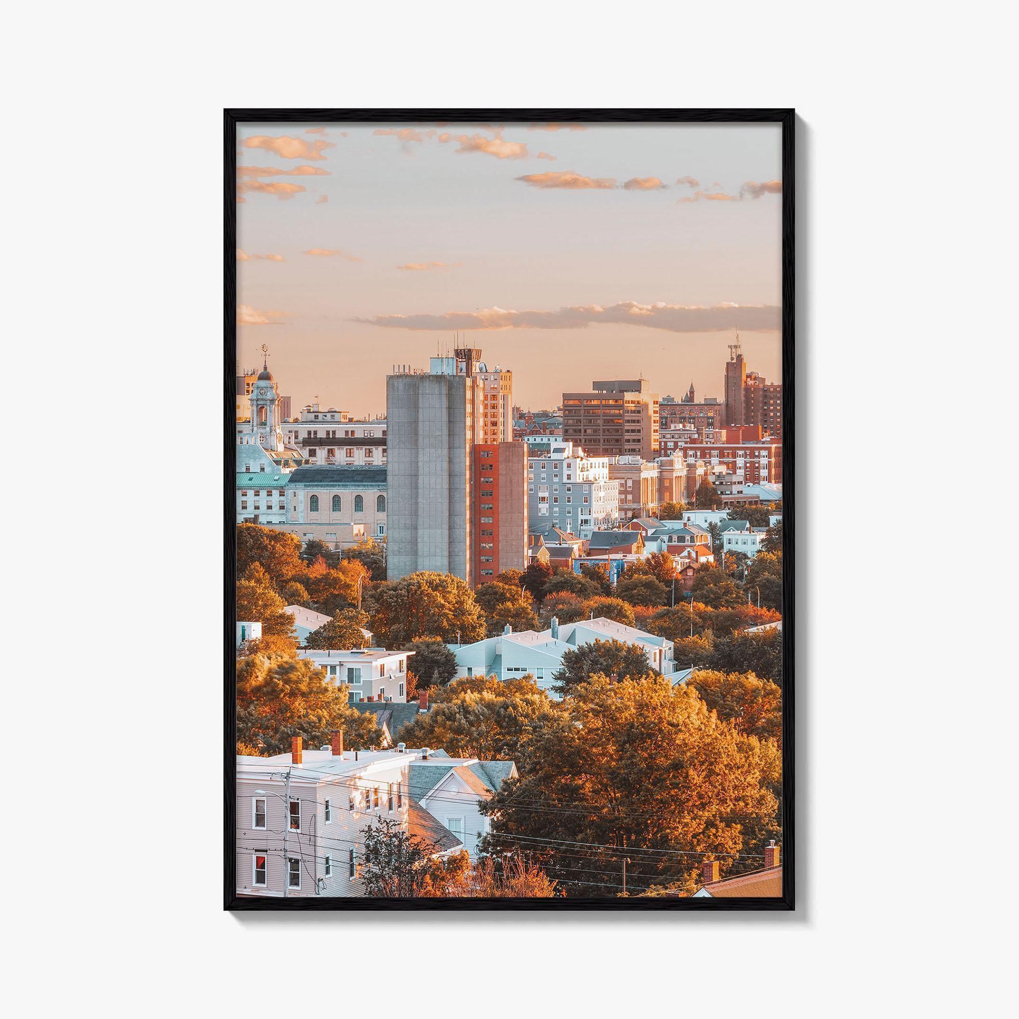 Portland Maine Skyline Fine Art Photo Print, Old Port, Casco Bay, USA, Poster