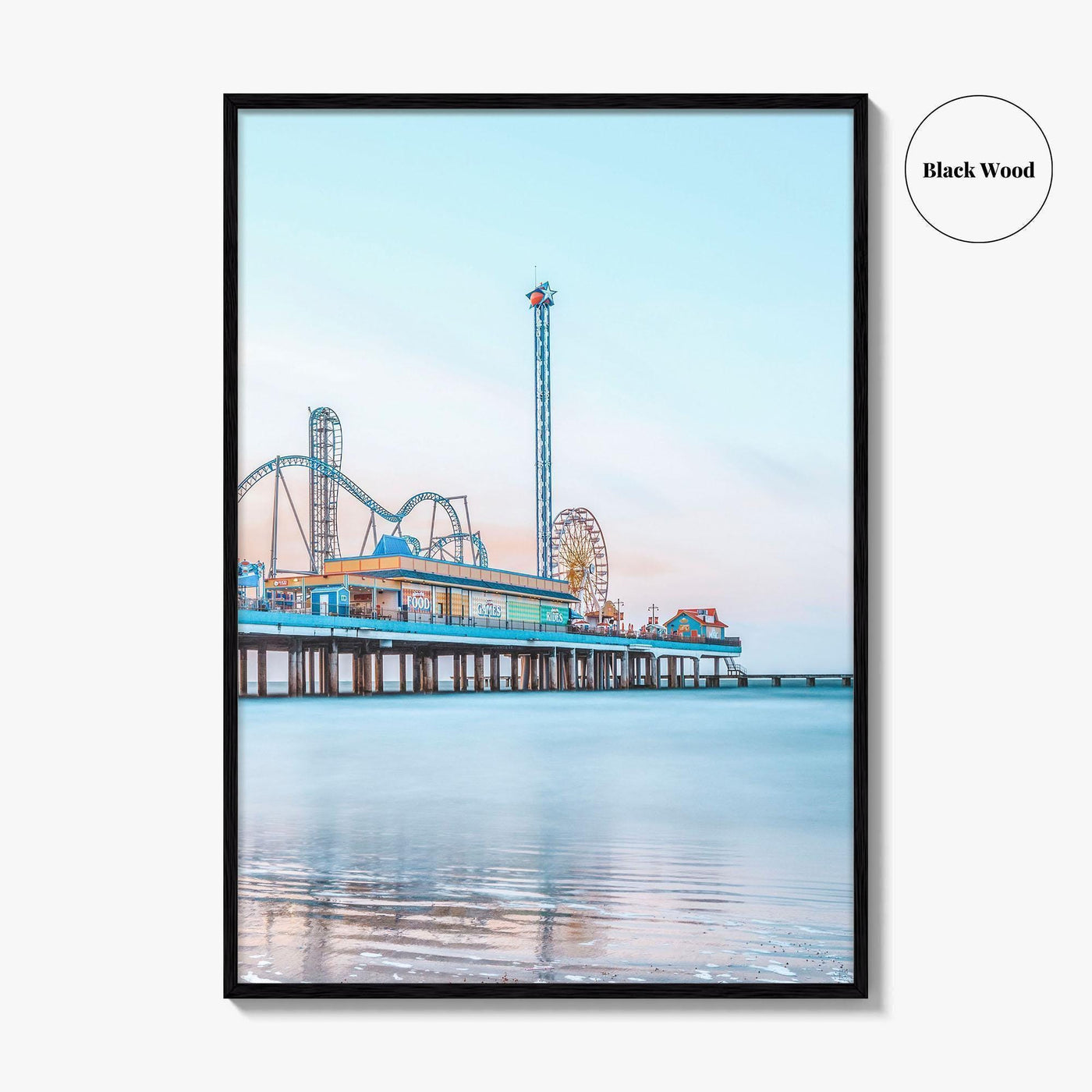 Galveston Fine Art Photo Print, Texas, USA, Pleasure Pier Wall Poster