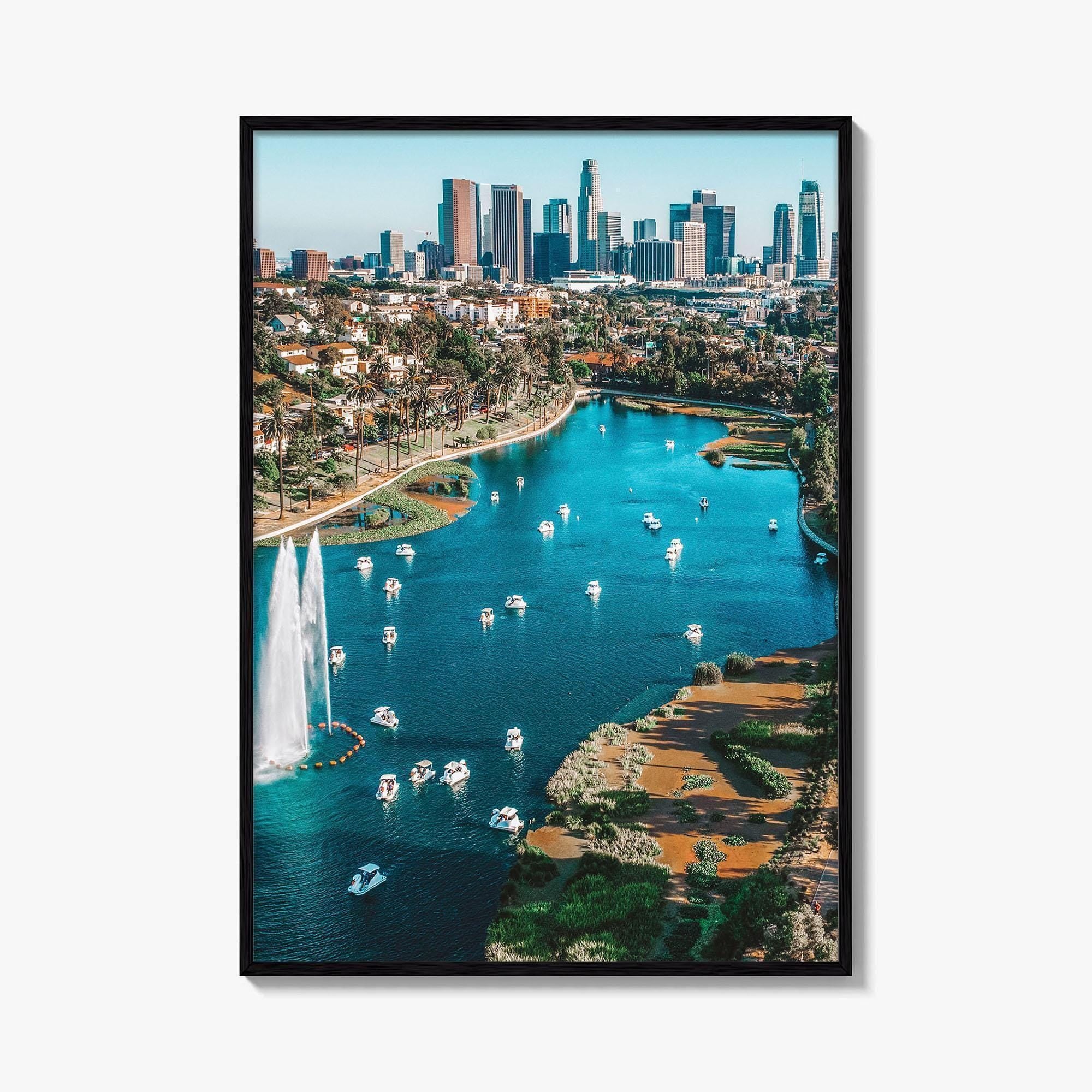 Echo Park Lake Fine Art Photo Print, Los Angeles California USA Wall Art