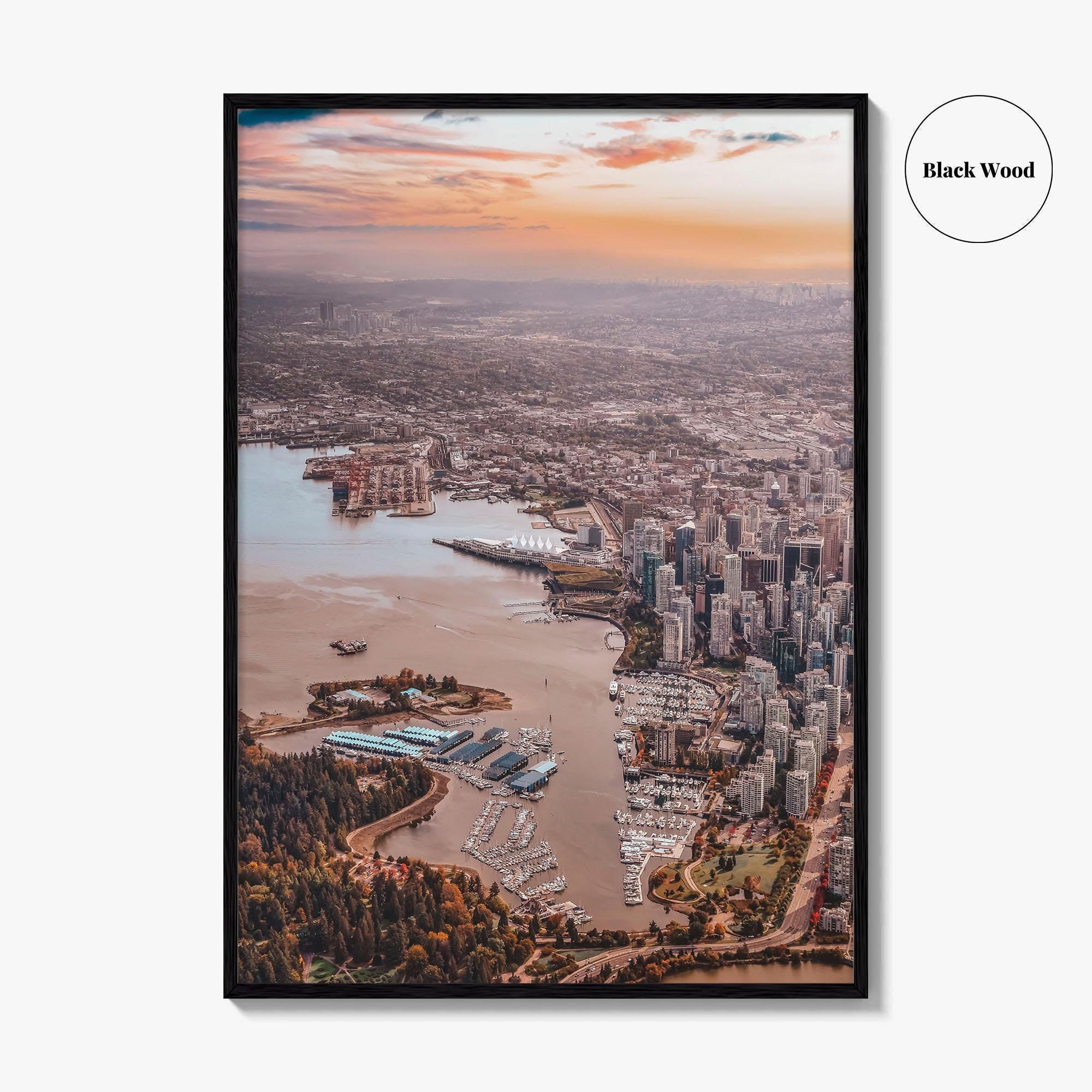 Vancouver Skyline Fine Art Photo Print, Downtown, Stanley Park, BC, Canada, Harbour, Poster