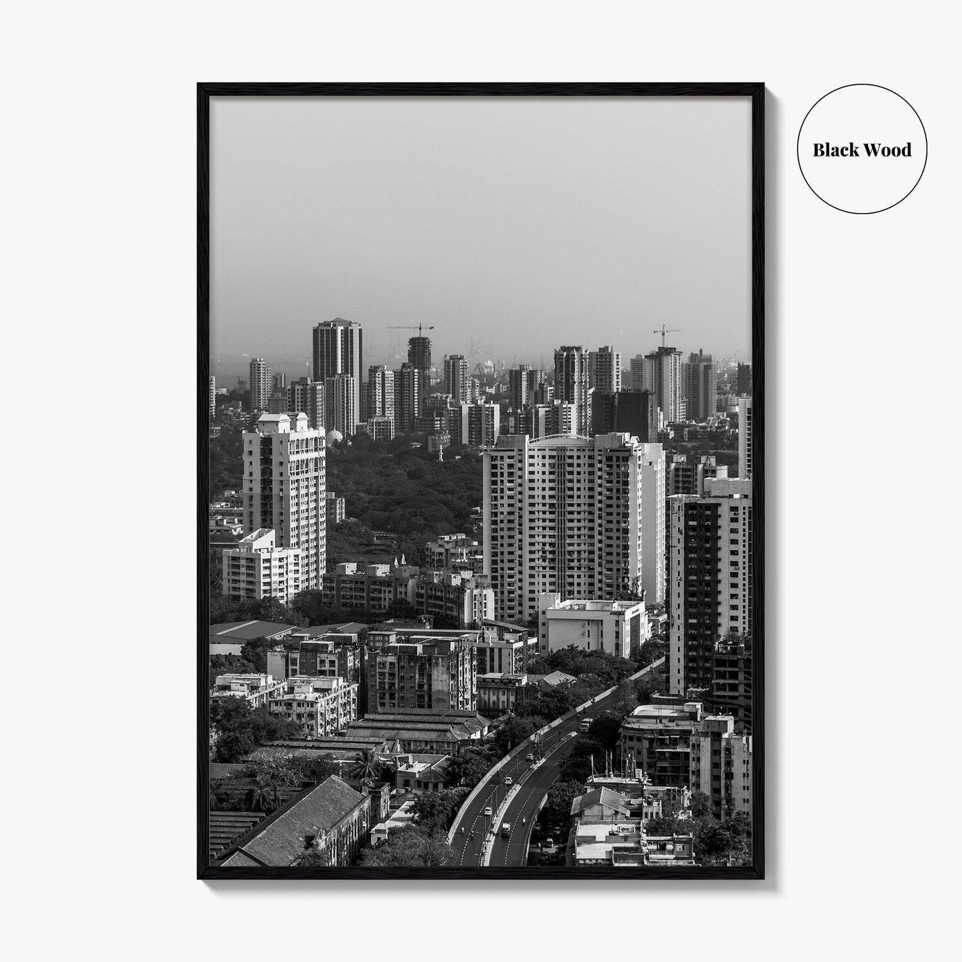 Mumbai Black and White Fine Art Photo Print, Bombay, Maharashtra India, Wall Decor Poster