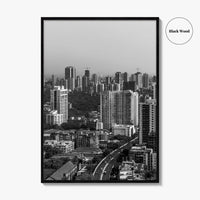 Mumbai Black and White Fine Art Photo Print, Bombay, Maharashtra India, Wall Decor Poster