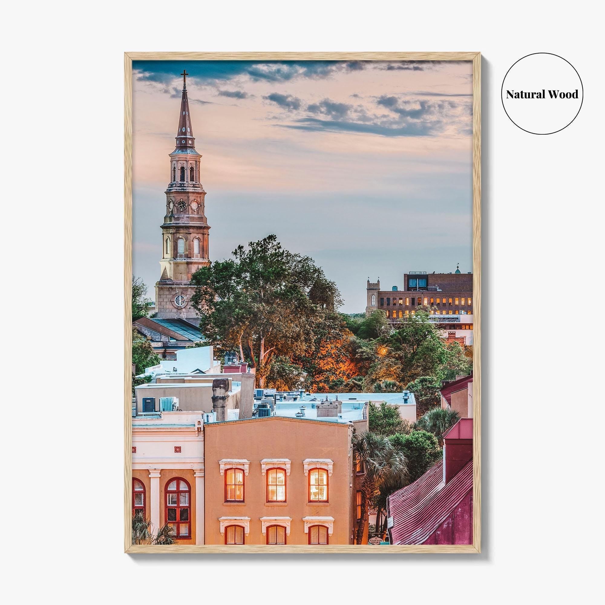 Charleston South Carolina Skyline Fine Art Photo Print, Wall Poster, USA