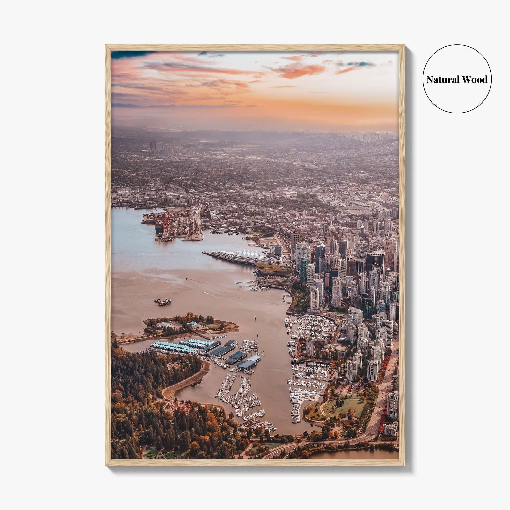 Vancouver Skyline Fine Art Photo Print, Downtown, Stanley Park, BC, Canada, Harbour, Poster