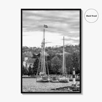 Sister Bay Black and White Fine Art Photo Print, Door County Harbor Wisconsin Poster