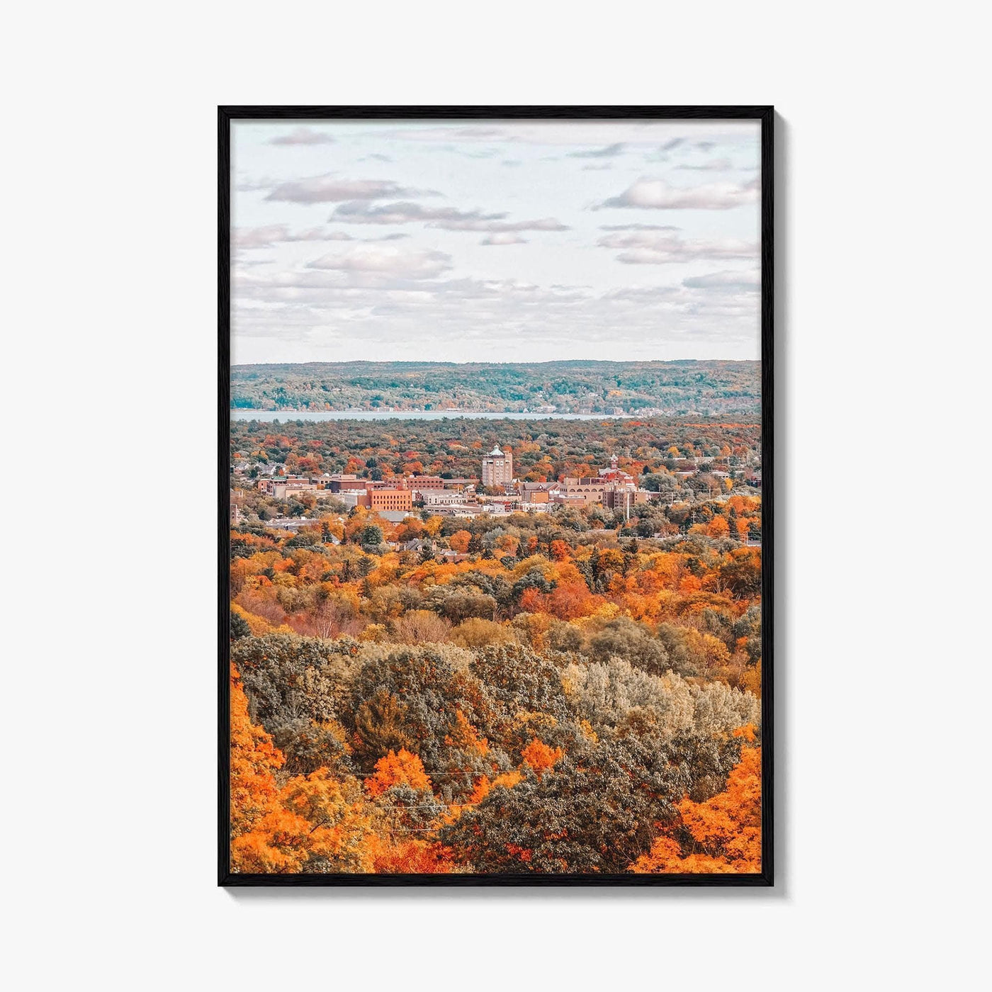 Traverse City Skyline Fine Art Photo Print, Downtown, Michigan, USA Wall Decor Poster