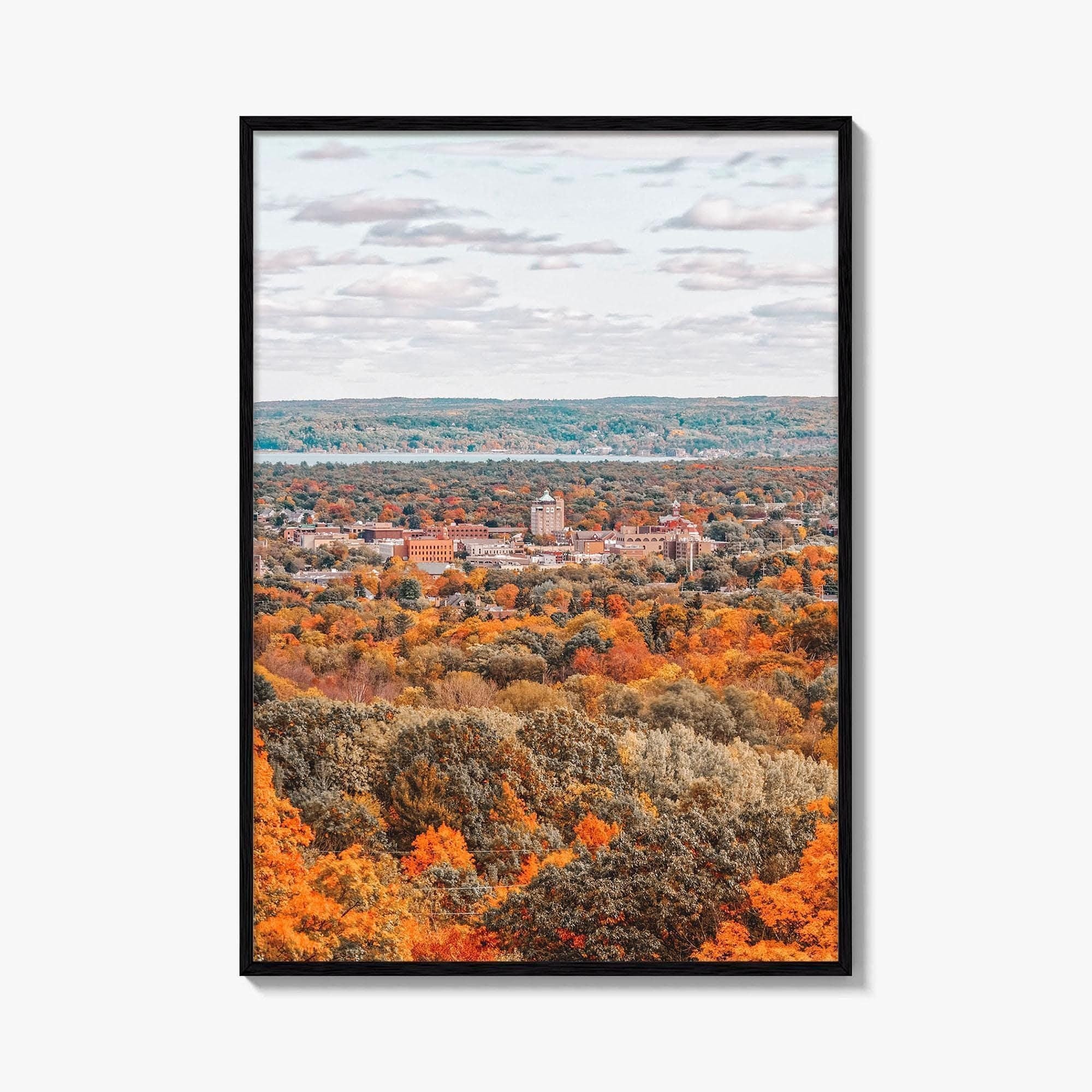 Traverse City Skyline Fine Art Photo Print, Downtown, Michigan, USA Wall Decor Poster