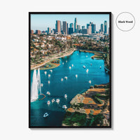 Echo Park Lake Fine Art Photo Print, Los Angeles California USA Wall Art