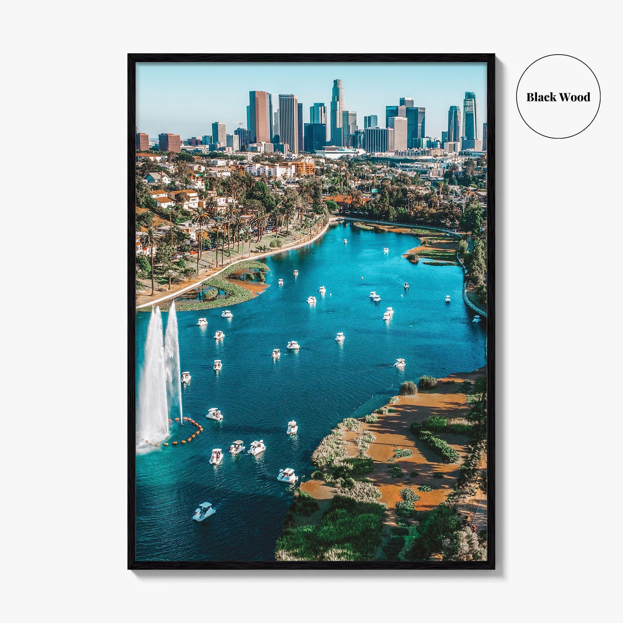 Echo Park Lake Fine Art Photo Print, Los Angeles California USA Wall Art