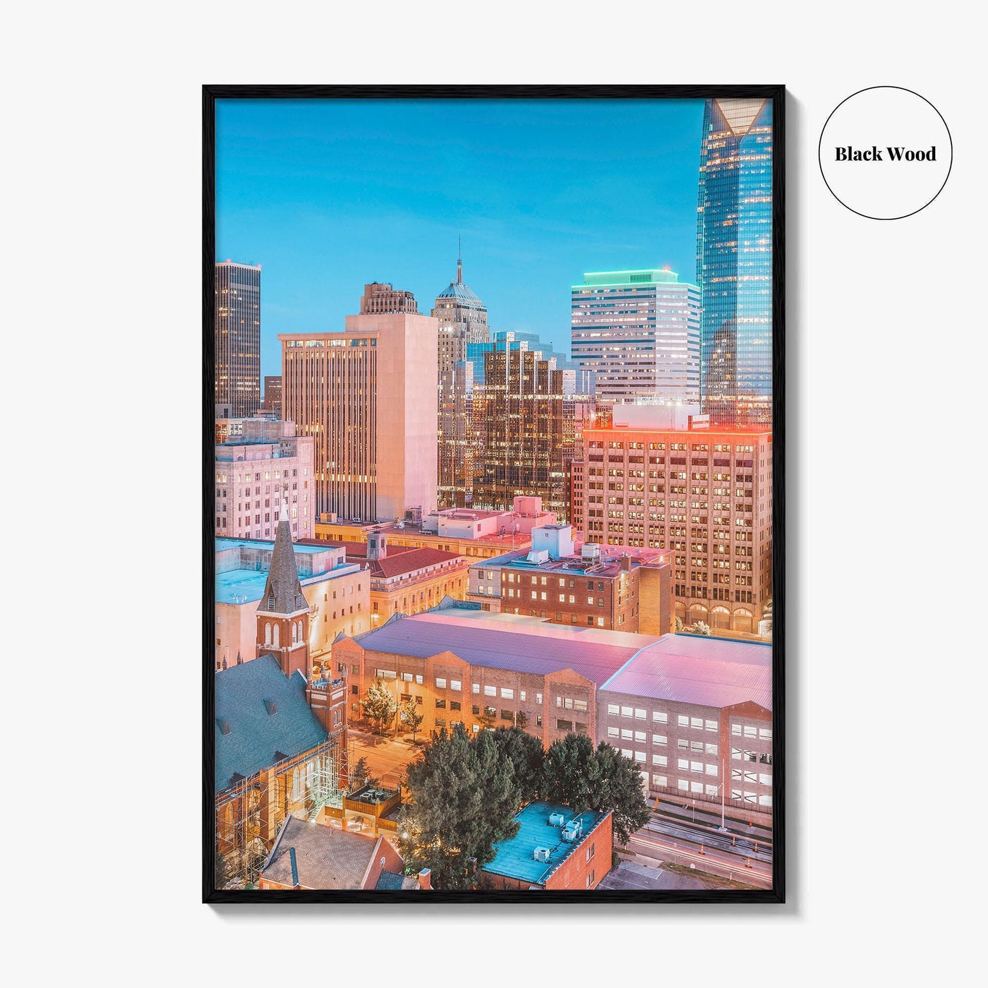Oklahoma City Skyline Fine Art Photo Print, Oklahoma USA Wall Decor Poster, OKC