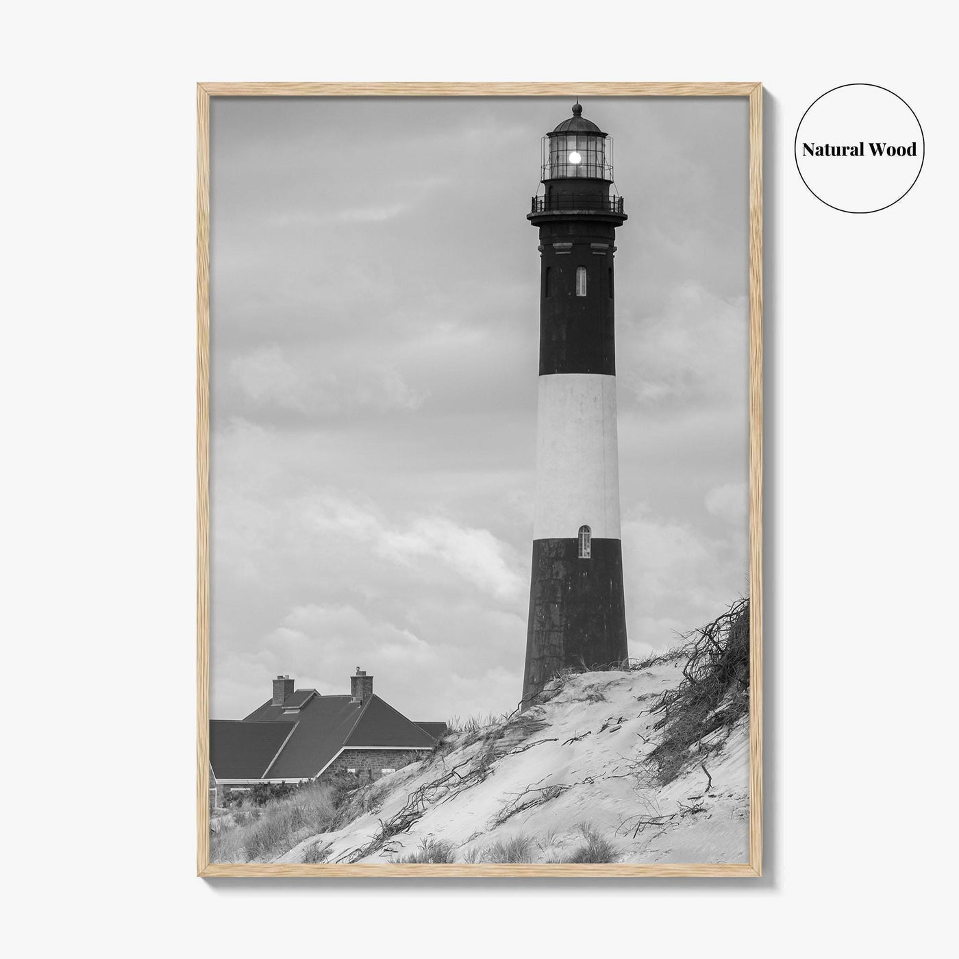 Fire Island Black and White Fine Art Photo Print, Long Island Lighthouse Poster