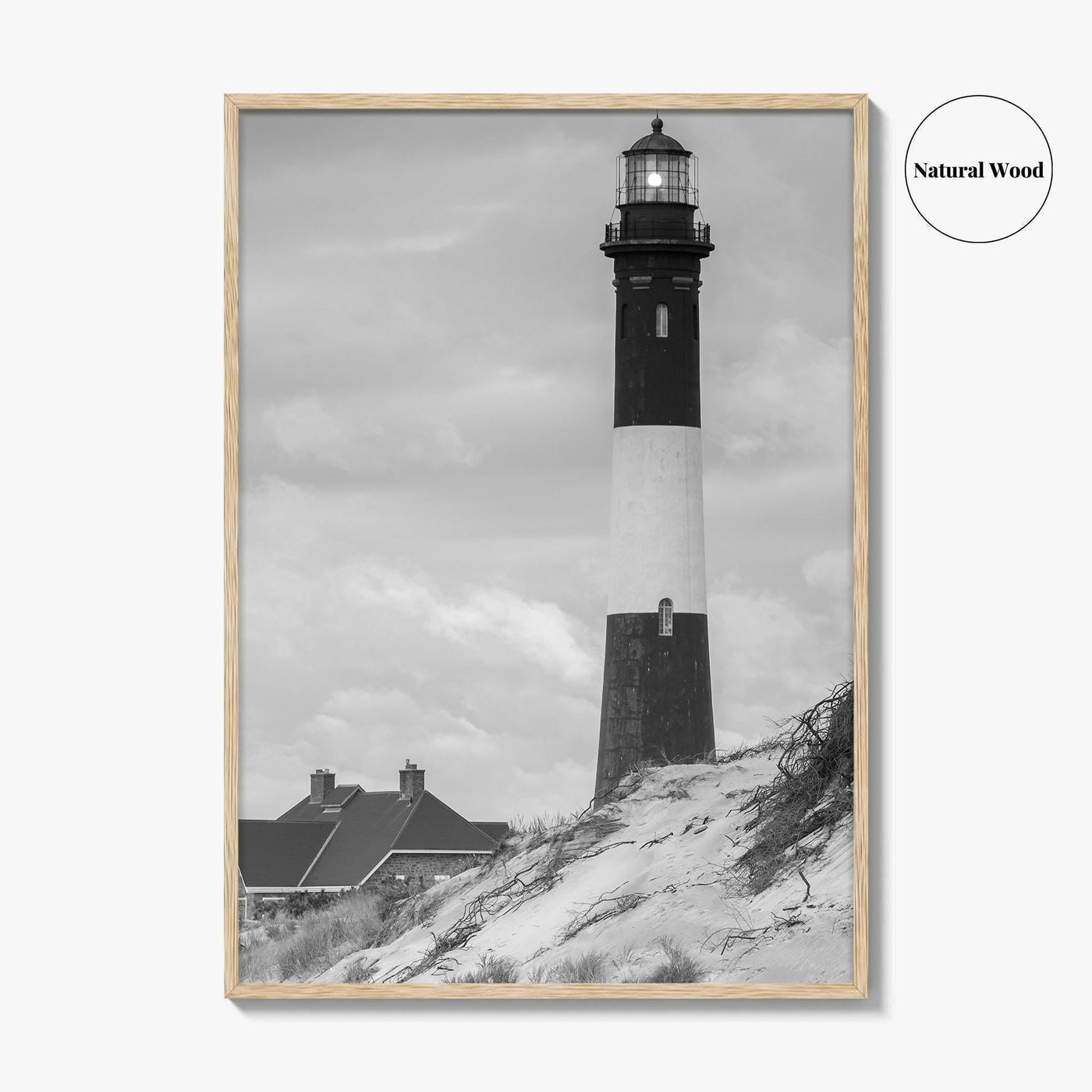 Fire Island Black and White Fine Art Photo Print, Long Island Lighthouse Poster