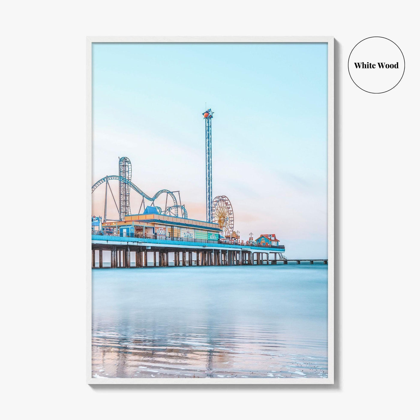 Galveston Fine Art Photo Print, Texas, USA, Pleasure Pier Wall Poster