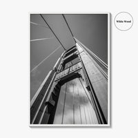 Golden Gate Bridge Black and White Fine Art Photo Print, San Francisco California Poster