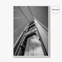 Golden Gate Bridge Black and White Fine Art Photo Print, San Francisco California Poster